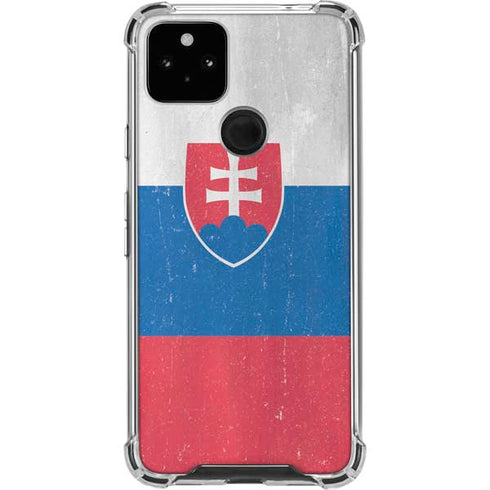 Slovakia Flag Distressed Google Pixel 5a 5G Clear Case